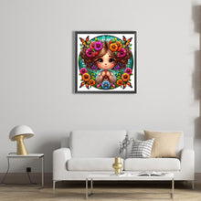 Load image into Gallery viewer, Diamond Painting - Full Square - butterfly flower girl (35*35CM)