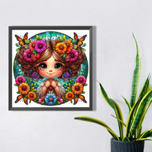 Load image into Gallery viewer, Diamond Painting - Full Square - butterfly flower girl (35*35CM)