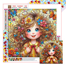 Load image into Gallery viewer, Diamond Painting - Full Square - butterfly flower girl (35*35CM)