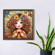Load image into Gallery viewer, Diamond Painting - Full Square - butterfly flower girl (35*35CM)