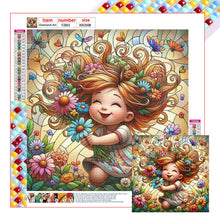 Load image into Gallery viewer, Diamond Painting - Full Square - running flower girl (35*35CM)