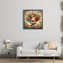 Load image into Gallery viewer, Diamond Painting - Full Square - running flower girl (35*35CM)
