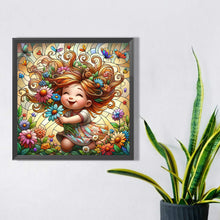 Load image into Gallery viewer, Diamond Painting - Full Square - running flower girl (35*35CM)