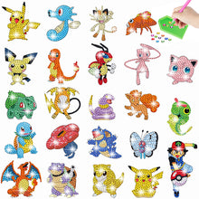 Load image into Gallery viewer, 23Pcs Pokémon Cartoon Diamond Painting Sticker Animal Gem Paint by Numbers Diamonds Arts