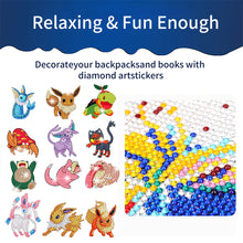 Load image into Gallery viewer, 23Pcs Pokémon Cartoon Diamond Painting Sticker Animal Gem Paint by Numbers Diamonds Arts