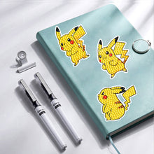 Load image into Gallery viewer, 9/12Pcs Pikachu Pokémon Diamond Painting Sticker Cartoon Animal Diamonds Mosaic Stickers