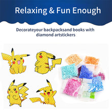 Load image into Gallery viewer, 9/12Pcs Pikachu Pokémon Diamond Painting Sticker Cartoon Animal Diamonds Mosaic Stickers