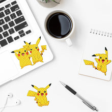 Load image into Gallery viewer, 9/12Pcs Pikachu Pokémon Diamond Painting Sticker Cartoon Animal Diamonds Mosaic Stickers