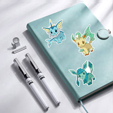 Load image into Gallery viewer, 9/12Pcs Pikachu Pokémon Diamond Painting Sticker Cartoon Animal Diamonds Mosaic Stickers