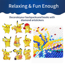 Load image into Gallery viewer, 16/27Pcs Pikachu Pokémon Diamond Painting Sticker Cartoon Animal Crystal Diamond Sticker