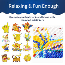 Load image into Gallery viewer, 16/27Pcs Pikachu Pokémon Diamond Painting Sticker Cartoon Animal Crystal Diamond Sticker