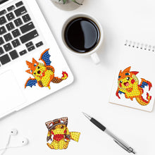 Load image into Gallery viewer, 16/27Pcs Pikachu Pokémon Diamond Painting Sticker Cartoon Animal Crystal Diamond Sticker