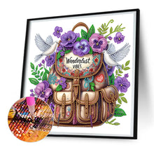 Load image into Gallery viewer, Diamond Painting - Partial Special Shaped - school bag and flowers (30*30CM)