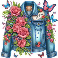 Load image into Gallery viewer, Diamond Painting - Partial Special Shaped - Denim and roses (30*30CM)