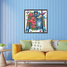 Load image into Gallery viewer, Diamond Painting - Partial Special Shaped - Denim and roses (30*30CM)