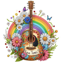 Load image into Gallery viewer, Diamond Painting - Partial Special Shaped - guitar and rainbow (30*30CM)