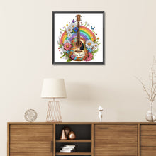Load image into Gallery viewer, Diamond Painting - Partial Special Shaped - guitar and rainbow (30*30CM)