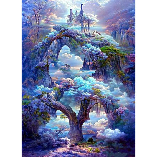 AB Diamond Painting - Full Round - purple tree (40*55CM)