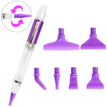 Load image into Gallery viewer, 13cm Diamond Painting Pen with 6 Tips LED Light Diamond Art Pen Kit (Purple)