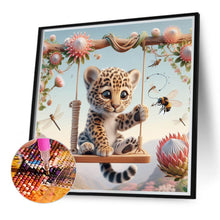 Load image into Gallery viewer, Diamond Painting - Full Round - Leopard on a swing (40*40CM)