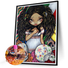 Load image into Gallery viewer, AB Diamond Painting - Full Round - Fluffy brunette girl (40*50CM)