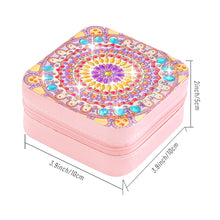 Load image into Gallery viewer, PU Partial Special Shaped Mandala Diamond Art Jewelry Box for Necklaces Earrings