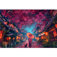 Load image into Gallery viewer, AB Diamond Painting - Full Square - Under the cherry blossom tree (40*60CM)