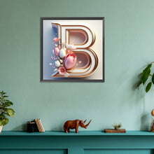 Load image into Gallery viewer, Diamond Painting - Full Round - Pink flower letter B (30*30CM)