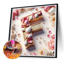Load image into Gallery viewer, Diamond Painting - Full Round - Pink flower letter F (30*30CM)