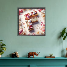 Load image into Gallery viewer, Diamond Painting - Full Round - Pink flower letter F (30*30CM)