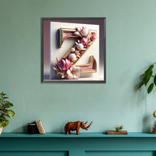 Load image into Gallery viewer, Diamond Painting - Full Round - Pink flower letter Z (30*30CM)