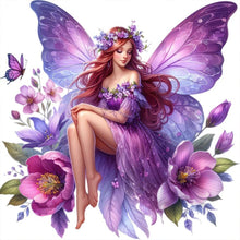 Load image into Gallery viewer, Diamond Painting - Full Round - butterfly fairy (40*40CM)