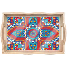 Load image into Gallery viewer, Wooden Mandala 5D DIY Diamond Painting Serving Tray with Handle for Home Decor