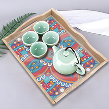 Load image into Gallery viewer, Wooden Mandala 5D DIY Diamond Painting Serving Tray with Handle for Home Decor