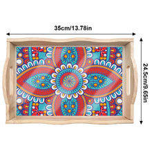 Load image into Gallery viewer, Wooden Mandala 5D DIY Diamond Painting Serving Tray with Handle for Home Decor