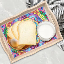 Load image into Gallery viewer, Wooden Mandala 5D DIY Diamond Painting Serving Tray with Handle for Home Decor
