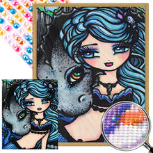 Load image into Gallery viewer, AB Diamond Painting - Full Round - dragon and girl (40*50CM)