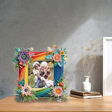 Load image into Gallery viewer, Special Shape Floral Diamond Painting Photo Frame Kits Bedroom Table Decor
