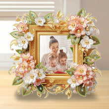 Load image into Gallery viewer, Special Shape Floral Diamond Painting Photo Frame Kits Bedroom Table Decor