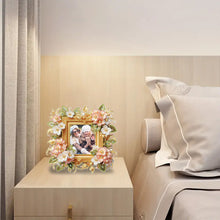 Load image into Gallery viewer, Special Shape Floral Diamond Painting Photo Frame Kits Bedroom Table Decor