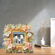 Load image into Gallery viewer, Special Shape Floral Diamond Painting Photo Frame Kits Bedroom Table Decor
