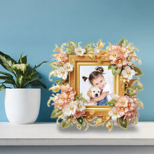 Load image into Gallery viewer, Special Shape Floral Diamond Painting Photo Frame Kits Bedroom Table Decor