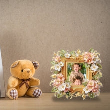 Load image into Gallery viewer, Special Shape Floral Diamond Painting Photo Frame Kits Bedroom Table Decor