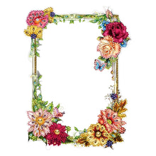 Load image into Gallery viewer, Special Shape Floral Diamond Painting Photo Frame Kits Bedroom Table Decor