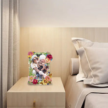 Load image into Gallery viewer, Special Shape Floral Diamond Painting Photo Frame Kits Bedroom Table Decor