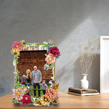Load image into Gallery viewer, Special Shape Floral Diamond Painting Photo Frame Kits Bedroom Table Decor