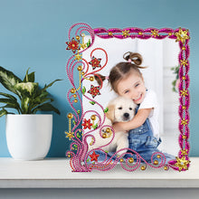 Load image into Gallery viewer, Special Shape Floral Diamond Painting Photo Frame Kits Bedroom Table Decor