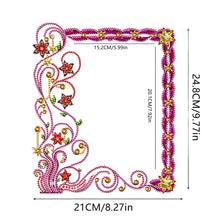 Load image into Gallery viewer, Special Shape Floral Diamond Painting Photo Frame Kits Bedroom Table Decor