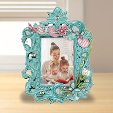 Load image into Gallery viewer, Special Shape Floral Diamond Painting Photo Frame Kits Bedroom Table Decor