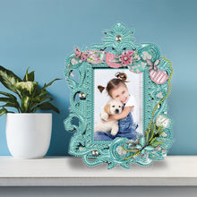 Load image into Gallery viewer, Special Shape Floral Diamond Painting Photo Frame Kits Bedroom Table Decor